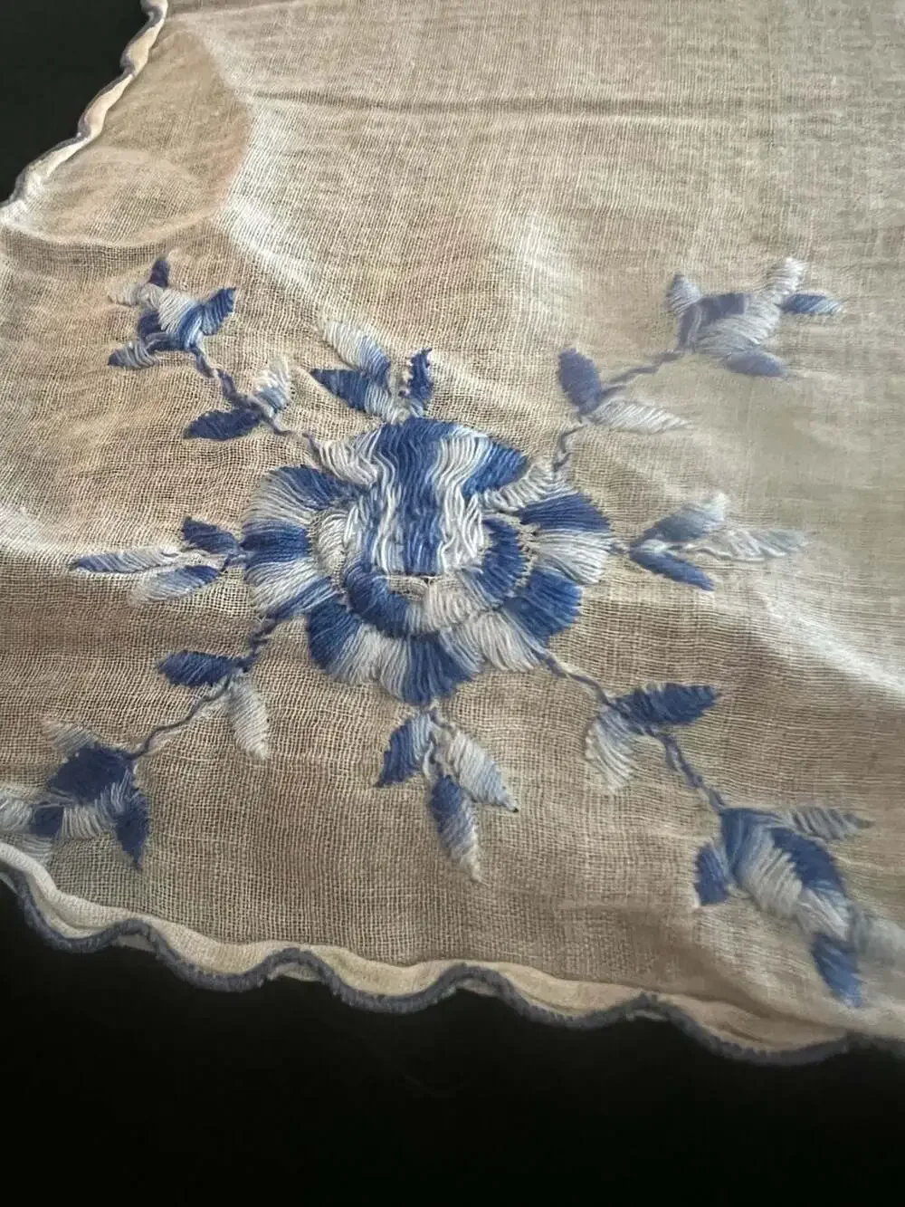 Collection of 15 Vintage Embroidered and Crochet Lace Handkerchiefs